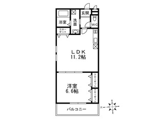 若江岩田駅 徒歩5分 1階の物件間取画像